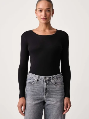 Mos Mosh longsleeve damski z modalem czarny