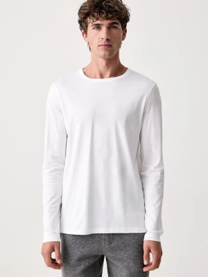 Mos Mosh longsleeve męski bawełniany PERRY biały