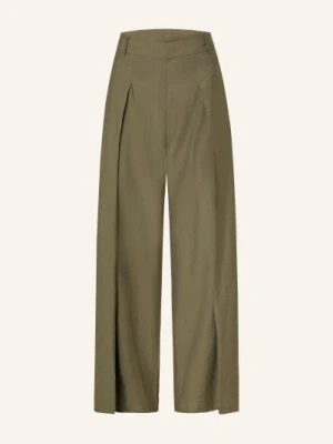 Mos Mosh Spodnie Z Marlowej Tkaniny Mmzoke Nila gruen
