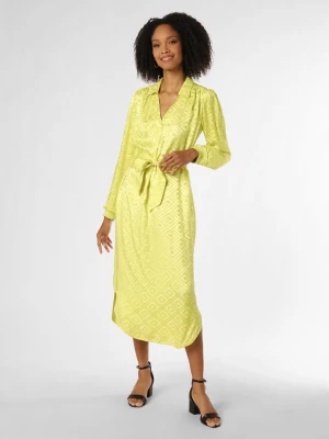 MOS MOSH Sukienka damska Kobiety wiskoza żółty|zielony wzorzysty,