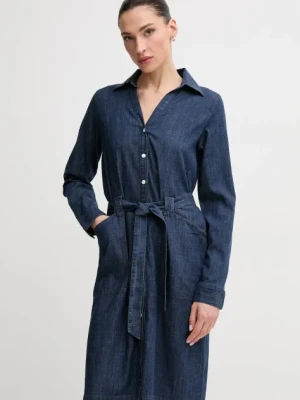 Mos Mosh sukienka jeansowa kolor granatowy mini prosta 168460