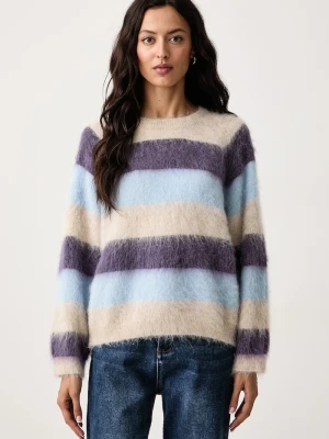 Mos Mosh sweter damski z wełną fioletowy