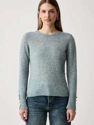 Mos Mosh sweter damski z wełną Sophia niebieski