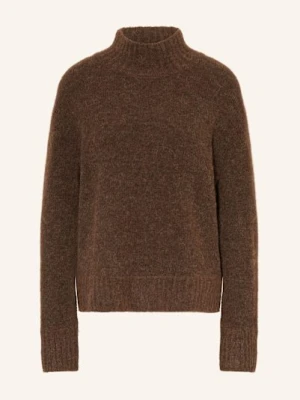 Mos Mosh Sweter Mmerim Thora Z Dodatkiem Alpaki braun