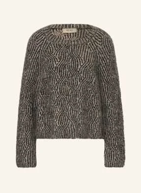 Mos Mosh Sweter Mmunnur Z Dodatkiem Alpaki, Z Cekinami grau