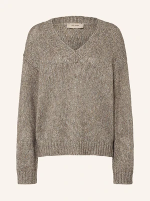 Mos Mosh Sweter Mmwelma Glam Z Błyszczącą Przędzą grau szary