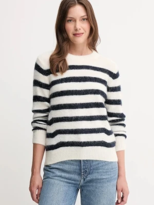 Mos Mosh sweter wełniany damski kolor beżowy lekki 165660