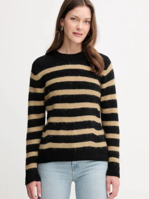 Mos Mosh sweter wełniany damski kolor czarny lekki 165660