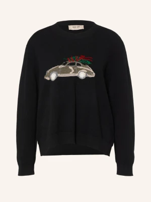 Mos Mosh Sweter Z Kaszmiru Mmjorid schwarz CZARNY