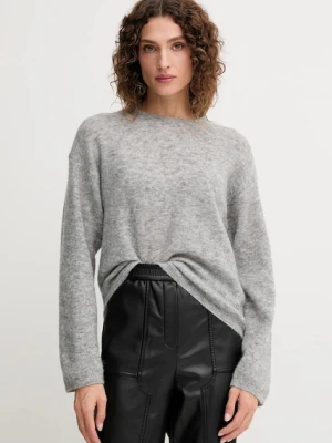 Mos Mosh sweter z wełną MAPE damski kolor szary lekki 173310