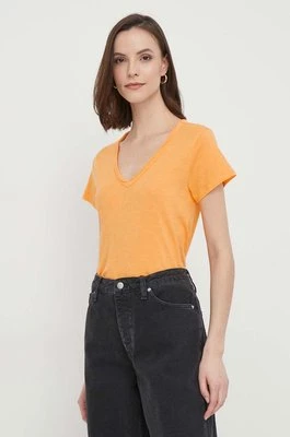 Mos Mosh t-shirt bawełniany damski kolor pomarańczowy