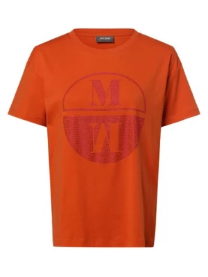 MOS MOSH T-shirt damski Kobiety Bawełna pomarańczowy nadruk,