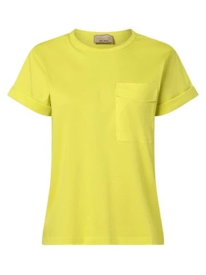 MOS MOSH T-shirt damski Kobiety Bawełna żółty jednolity,