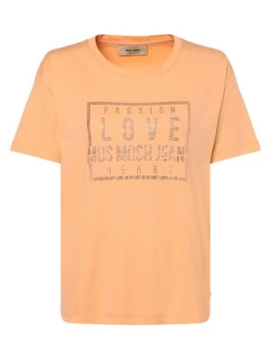 MOS MOSH T-shirt damski Kobiety Dżersej pomarańczowy jednolity,
