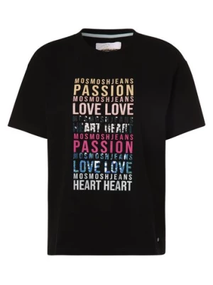 MOS MOSH T-shirt damski Kobiety Stretch czarny nadruk,