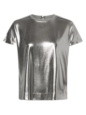 MOS MOSH T-shirt damski Kobiety Sztuczne włókno srebrny jednolity,