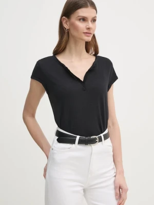 Mos Mosh t-shirt lniany czarny
