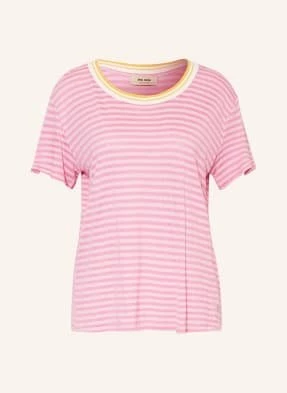Mos Mosh T-Shirt Mmphila Z Dodatkiem Jedwabiu pink