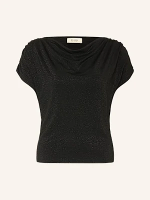 Mos Mosh Top Mmshima Z Błyszczącą Przędzą schwarz