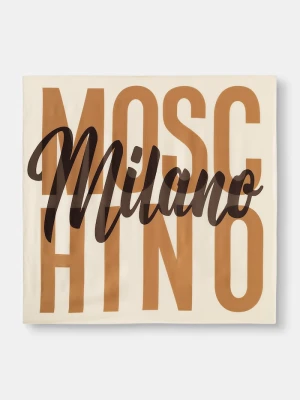 Moschino apaszka damska jedwabna beżowy