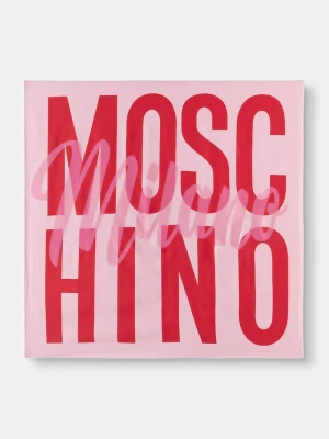 Moschino apaszka damska jedwabna różowy