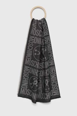 Moschino apaszka kolor szary wzorzysta M2896 30758
