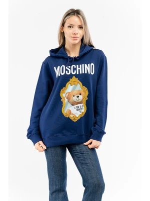Moschino Bluza w kolorze granatowym rozmiar: 38