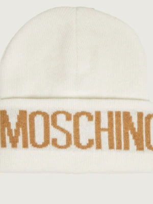 Moschino Czapka | z dodatkiem wełny i kaszmiru biały