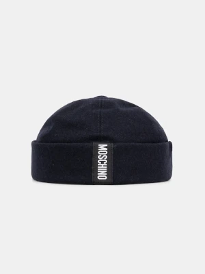 Moschino czapka z wełną kolor granatowy M5864 60802
