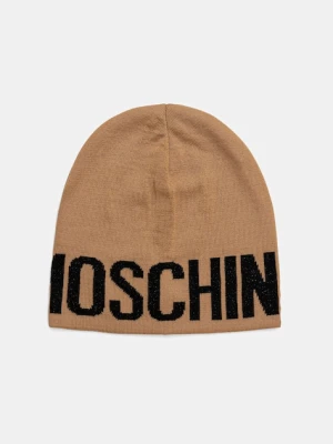 Moschino czapka z wełną kolor zielony z cienkiej dzianiny M2997 65165