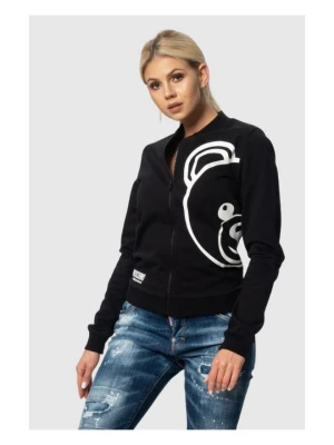 MOSCHINO Czarna bluza damska na zamek, Rozmiar XS