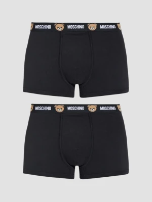MOSCHINO Czarne męskie bokserki dwupak, Rozmiar L