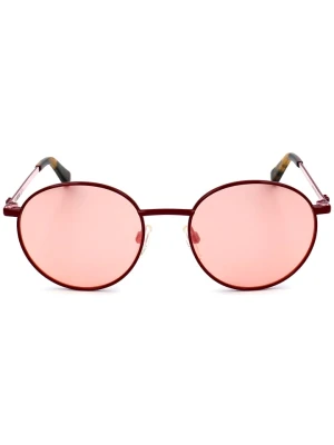 Moschino Damskie okulary przeciwsłoneczne w kolorze bordowo-pomarańczowym rozmiar: 50