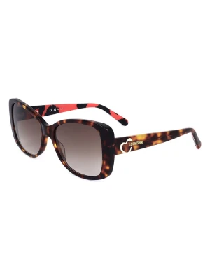 Moschino Damskie okulary przeciwsłoneczne w kolorze brązowo-beżowym rozmiar: 56