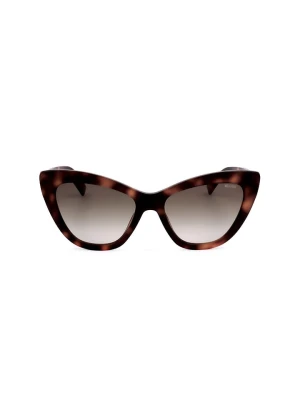 Moschino Damskie okulary przeciwsłoneczne w kolorze brązowym rozmiar: 54