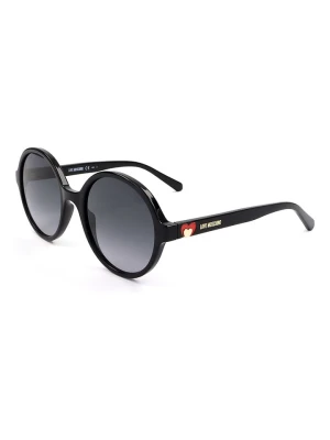 Moschino Damskie okulary przeciwsłoneczne w kolorze czarnym rozmiar: 53
