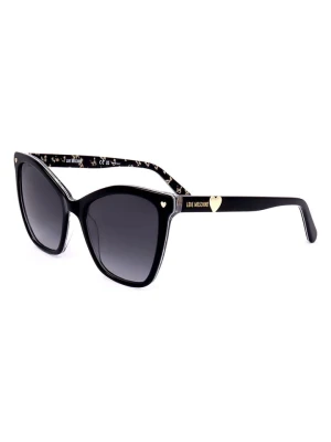 Moschino Damskie okulary przeciwsłoneczne w kolorze czarnym rozmiar: 54