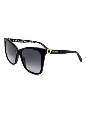 Moschino Damskie okulary przeciwsłoneczne w kolorze czarnym rozmiar: 55