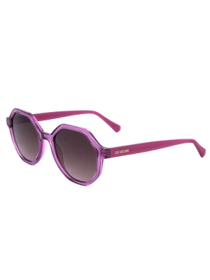 Moschino Damskie okulary przeciwsłoneczne w kolorze fioletowo-brązowym rozmiar: 52