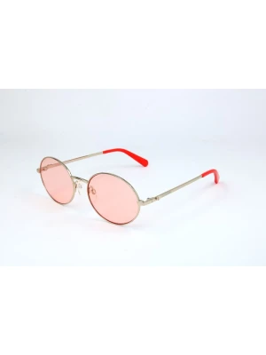 Moschino Damskie okulary przeciwsłoneczne w kolorze srebrno-jasnoróżowym rozmiar: 52