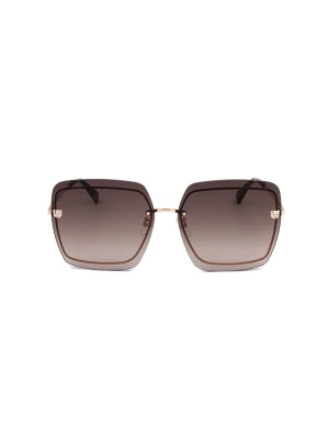 Moschino Damskie okulary przeciwsłoneczne w kolorze złoto-brązowym rozmiar: 64