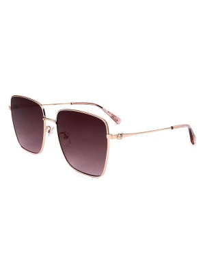 Moschino Damskie okulary przeciwsłoneczne w kolorze złoto-fioletowym rozmiar: 59