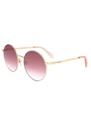 Moschino Damskie okulary przeciwsłoneczne w kolorze złoto-różowym rozmiar: 55