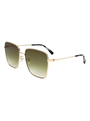 Moschino Damskie okulary przeciwsłoneczne w kolorze złoto-zielonym rozmiar: 59