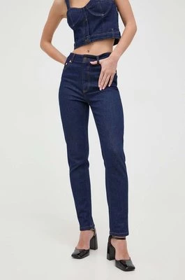 Moschino Jeans jeansy damskie kolor granatowy