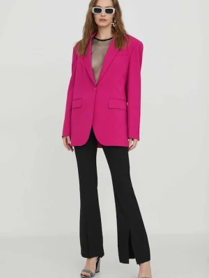 Moschino Jeans marynarka z domieszką wełny