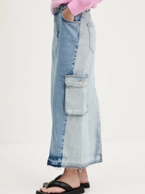 Moschino Jeans spódnica jeansowa kolor niebieski maxi ołówkowa 0105 3719