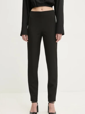 Moschino Jeans spodnie damskie kolor czarny dopasowane high waist 0302 3225