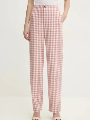 Moschino Jeans spodnie z domieszką lnu