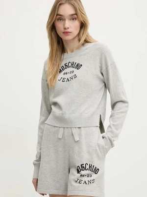 Moschino Jeans sweter bawełniany kolor szary lekki 0907 3201